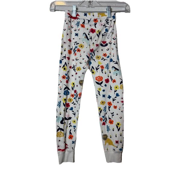 Hanna Andersson Kids Animal Floral Pajama Bottoms 100% Organic Cotton 110 Size 5 - Picture 3 of 4